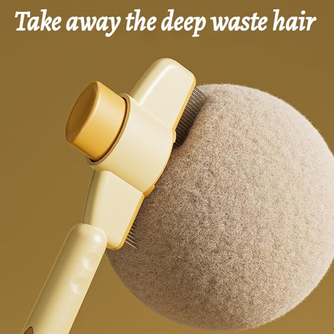 2 Pcs Brush for Cats, brush Cat Comb, Avatore brushs-Removes Fur & Relieves Pain, Upgrade Dog and Cat Hair Removal with Release Button, Multi-function Grooming Brushs for Short&Long Cats-PurrikoPets