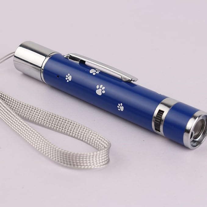 EAWONGEE Cat Toys, Interactive Toy for Cats with 7 Light Projection Modes, Interactive Kitty and Pet Dog Toy for Training Chaser, 2 Pieces Blue-PurrikoPets