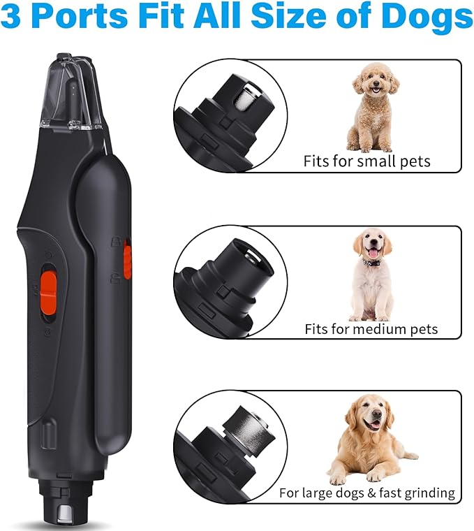 2 in 1 Dog Nail Clippers & Cat Nail Clippers Trimmers for Large Medium Small Dogs Cats Claw Trimmer Quick Sensor and Safety Guard USB Rechargeable Dogs Nail Trimmer with Catcher & 2 LED Lights-PurrikoPets