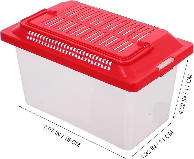 FRCOLOR 2pcs plastic turtle fish tank turtle aquarium acrylic reptile cage amphibians habitat clear reptile breed container gecko habitat glass container Turtle Tank household breeding box-PurrikoPets