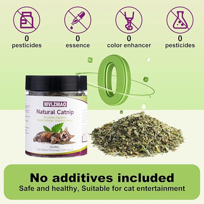 210ML Organic 100% Natural Catnip Cattle Grass Mint Taste Funny Cat Toy New Cat Toy Interactive Cat Toys Pet Supplies-PurrikoPets