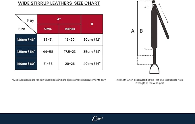 Exion Wide Stability Stirrup Leathers for English Saddles | Premium Cowhide Leather | Enhanced Leg Stability & Comfort | Sizes: 48" to 62"-PurrikoPets