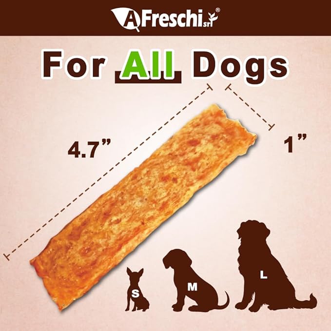 Afreschi Turkey Tendon Slice 3.5 oz, USA-Sourced Turkey Tendon, Treats for Classic Series, All Natural Human Grade Dog Treat, Suitable for Training chew, Rawhide Alternative-PurrikoPets