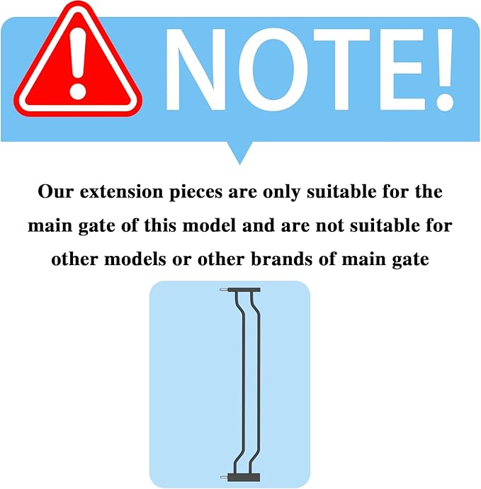 Extra Wide Baby Gate with 4.72in Extensions, Walk-Through, Auto Close, Pressure Mount Child Safety Gate (Black, Extension-4.72"/12cm)-PurrikoPets