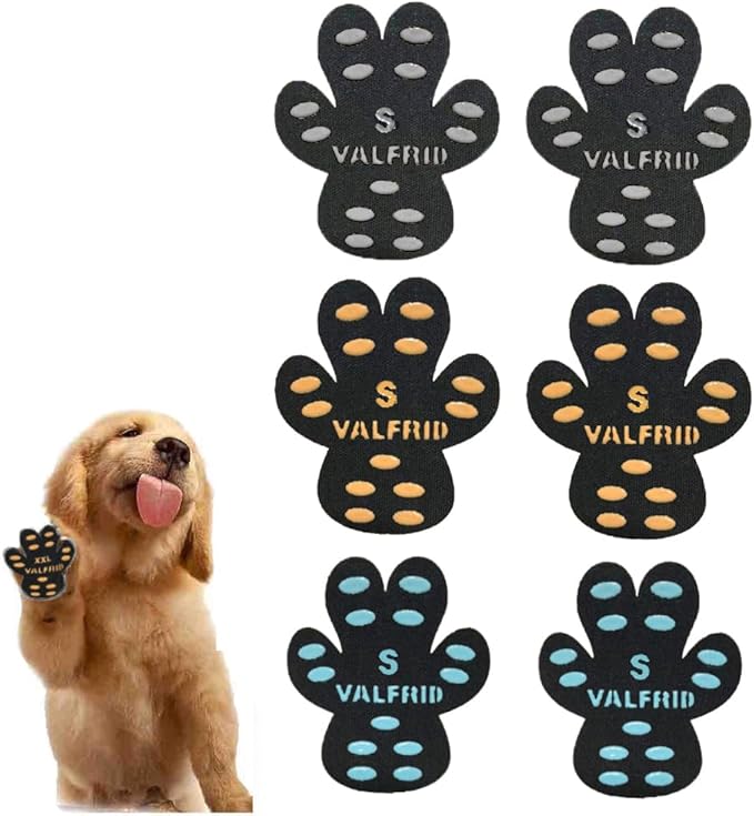 Dog Paw Pads Anti-Slip Paw Protector,15 Sets-60 Pads Keeps Dogs from Slipping On Hardwood Floors,Traction Control Non-Skid Stronger Adhesive for Senior Dogs and Weak Paws Multicolor S-PurrikoPets