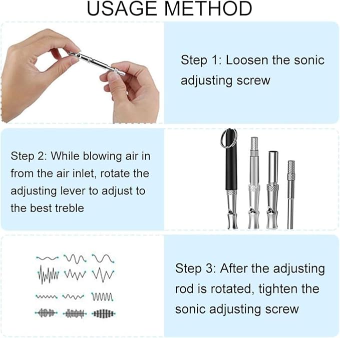 2 Pack Ultrasonic Dog Whistles - Stop Dog Barking, Professional Silent Recall Training Whistle, Ultra-Wide Frequency for All Dog Breeds-PurrikoPets