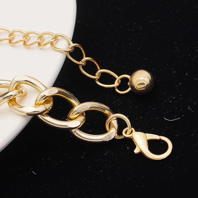 Suyi Multilayer Chain Belt Rhinestone Metal Chain Belts for Women Punk Gold Waist Chain