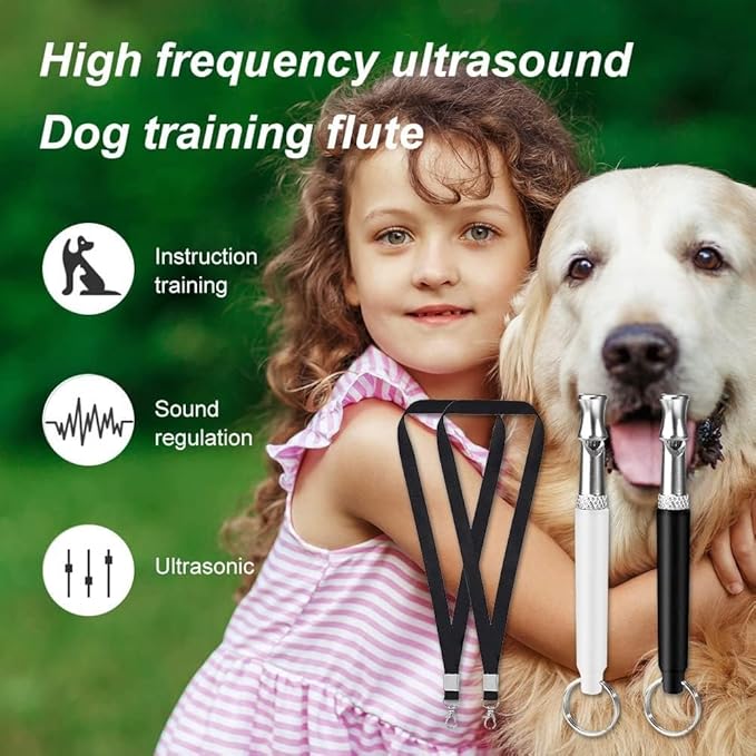 2 Pack Ultrasonic Dog Whistles - Stop Dog Barking, Professional Silent Recall Training Whistle, Ultra-Wide Frequency for All Dog Breeds-PurrikoPets