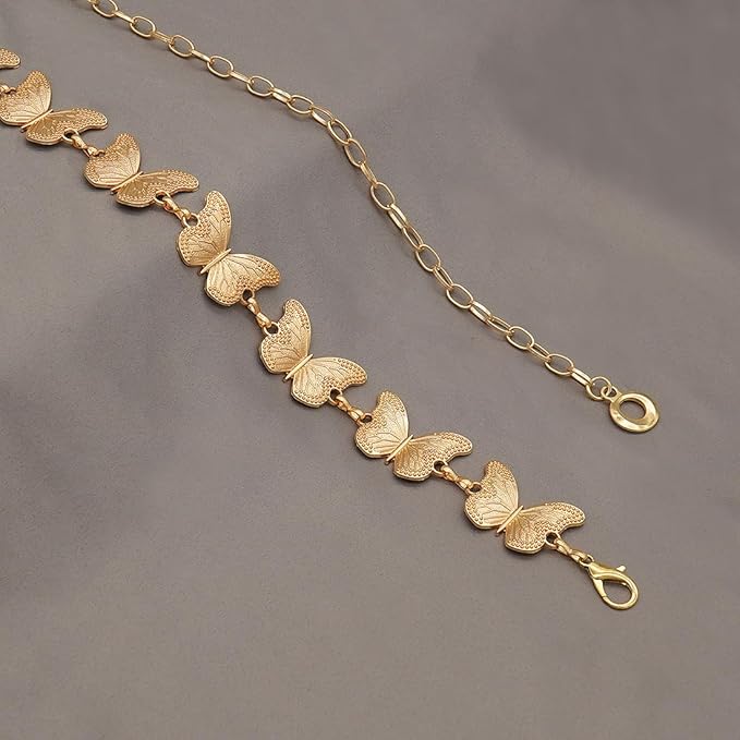 Waist Chain Belts Women Girls Metal Belly Link Adjustable Waist Belt for Jeans and Dress