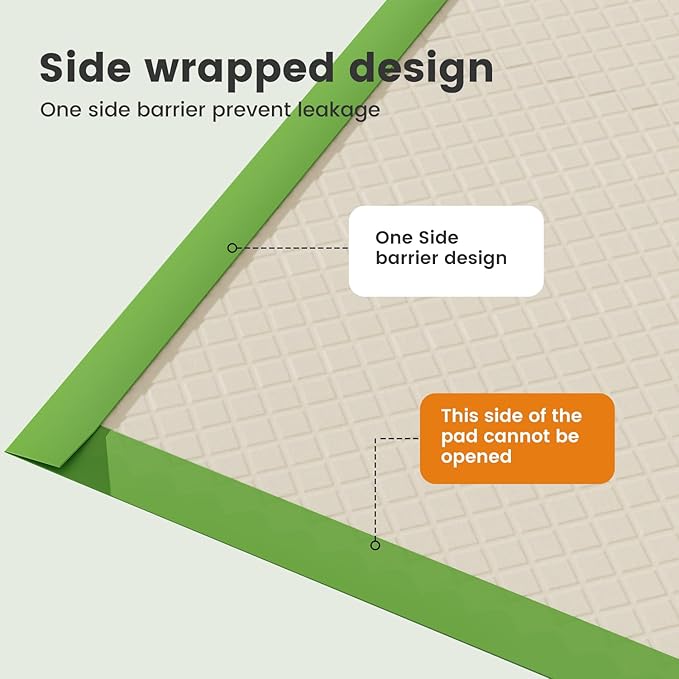 Gardner Pet Dog Pee Pads Extra Large 29"x37", XL Thicker ECO Green Disposable XLarge Puppy Training Pads Super Absorbent Full Edge-Wrapping Pad for Dogs, Puppies, Doggie, Cats, Rabbits-(30 Count)-PurrikoPets