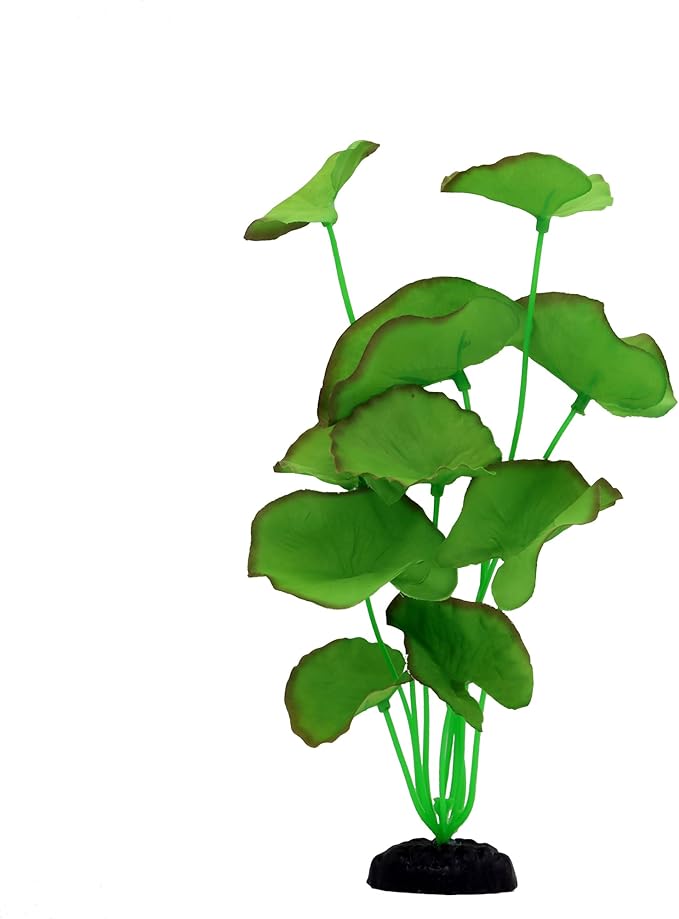 2-Pack 12 Inch Aquarium Silk Aquarium Plants, Artificial Plastic Plant for Small Tank, Goldfish, Fish Hides (Green B, 12 Inch)-PurrikoPets