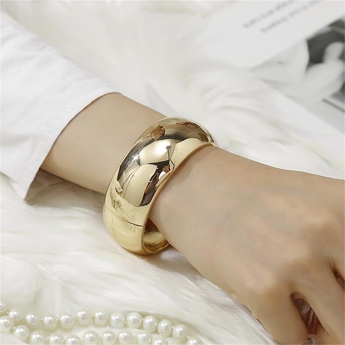 YMBYCM Chunky Bangle Bracelets for Women Trendy Wide Chunky Cuff Bracelets Wrap Bracelet
