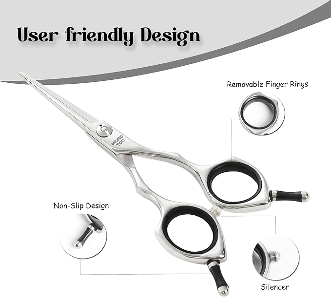 Dog Grooming Scissors 5 inch Small Straight Scissors Super Light Professional 440C Stainless Steel Pet Shears for Trimming Face and Paws Nose Ear Easy Use.-PurrikoPets