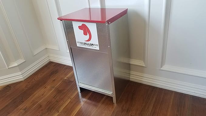 Duncan's Dog Feeder - Galvanized Metal Pet Food Station for Outdoor or Indoor Use - Automatic Gravity Self Feeding Dispenser for Small, Medium, and Large Breeds - Holds 25 Pounds of Dry Kibble-PurrikoPets