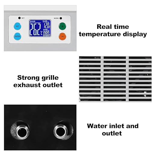 Electric Water Heater Chiller, AC 100‑240V 20L Aquarium Chiller ABS Housing Digital Display Intelligent Temperature Control 70W with Pump for Fish (US Plug Pump US Plug 110V)-PurrikoPets
