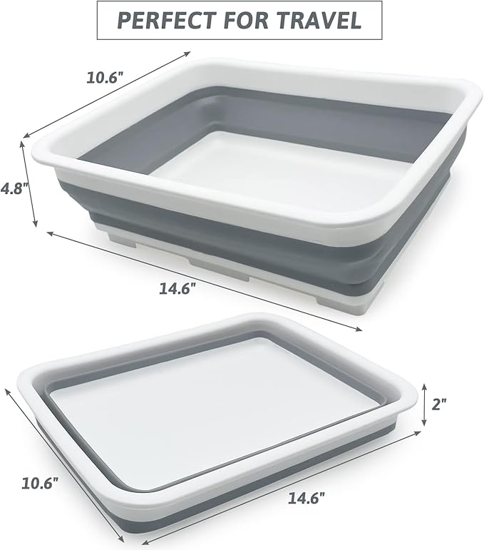 Fhiny 2PCS Open Cat Litter Box, Kitten Potty Pan Semi-Enclosed Foldable Waterproof Travel Toilet Low Entrance for Indoor Cats Small Pet Kitty Rabbit Supplies Easy to Clean and Assemble-PurrikoPets