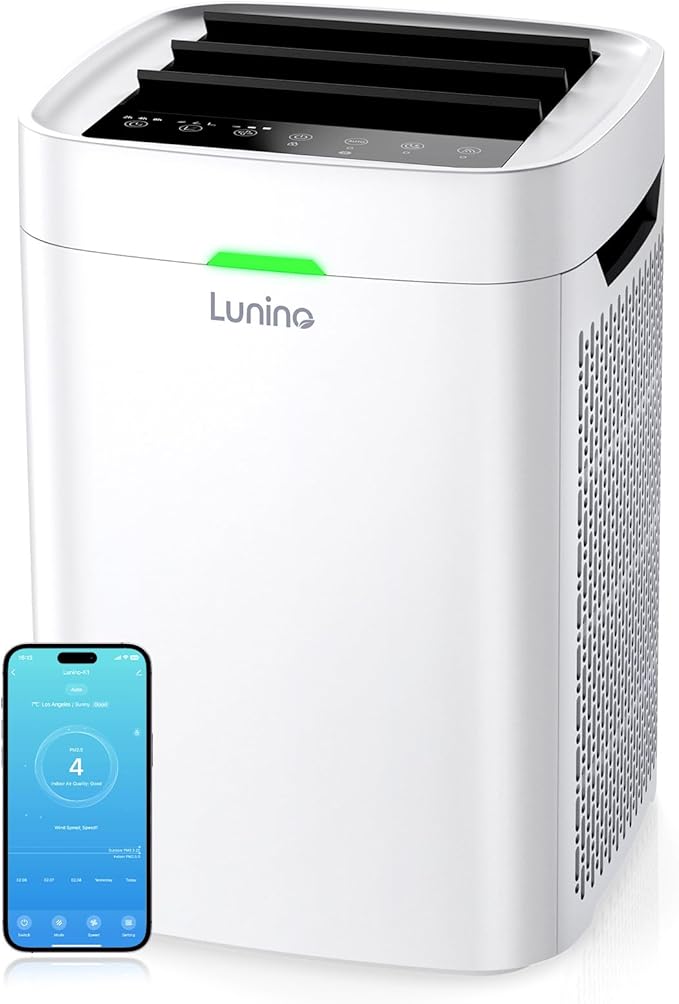 Air Purifiers for Home Large Room Up to 2600 Ft², Double-Sided HEPA Air Purifier with Washable Pre-filter, Fan Mode, Smart WiFi, PM 2.5 Air Quality Monitor, for Pets Hair, Dust, Pollen, Smoke-PurrikoPets