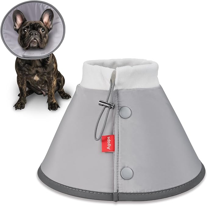 Agape Soft Dog Cone for Small Dogs & Cats, Comfy Dogs Recovery Collar After Surgery, Adjustable E Collar Alternative to Stop Licking, Protective Elizabethan Collars for Pup, Comfortable Dog Cones-PurrikoPets