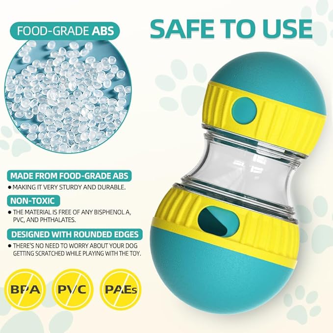 Dog Puzzle Toys, Rolling Treat Dispensing Ball, Brain Stimulation & Slow Feeder, Dog Enrichment Toys to Keep Them Busy (Green)-PurrikoPets