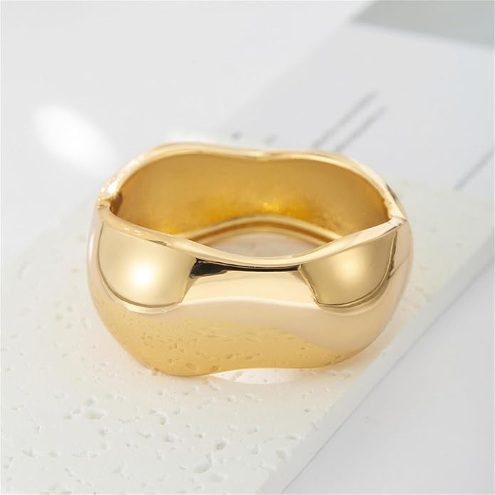 YMBYCM Chunky Bangle Bracelets for Women Trendy Wide Chunky Cuff Bracelets Wrap Bracelet