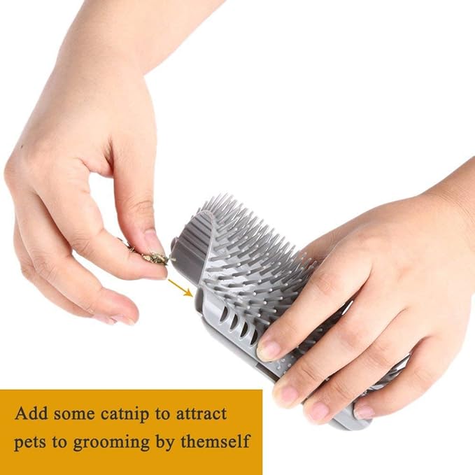 3.0 Softer Cat Self Groomer with Catnip, Dog Cat Corner Groomer,Wall Corner Scratcher Comb,Grooming Massage Brush, Perfect Scratch Massager Tool for Long & Short Fur Kitten/Puppy (2 Pack)-PurrikoPets