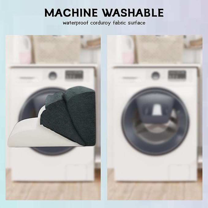 Dog Stairs Steps for High Bed, 4 Steps Pet Steps for Small Dogs Non-Slip Removable Washable Cover Ramp for Indoor Outdoor Car Couch Sofa, Dark Gray-PurrikoPets