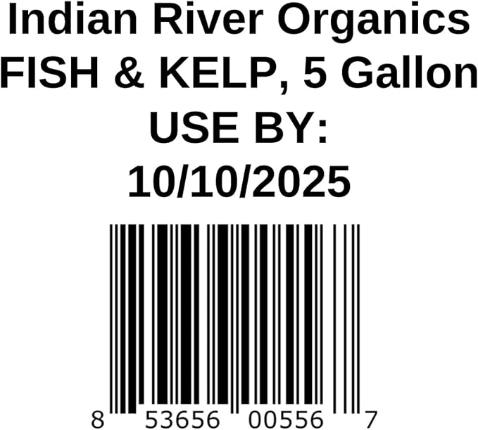 Fish & Kelp Blend Fertilizer - Omri Fertilizer for Plants (5 Gallons) - Liquid Organic Fish and Kelp for Turf, Flowers, Shrubs, Plants, Fruits & Vegetables-PurrikoPets