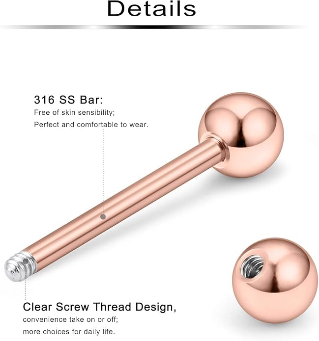 Ftovosyo 16Pcs Nipple Piercing Jewelry 14G Surgical Steel Nipple Rings Hoop Rings Retainer Piercing Jewelry for Women Men 14MM (9/16 Inch)