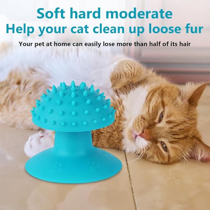 3-Pack Cat Scratcher cat self groomer for Loose Fur Removal, Catnip Massager, Massage Combs for Short & Long Fur Cats and Kittens-PurrikoPets