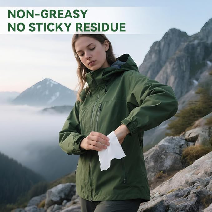 60 PCS Mosquito Repellent Wipes, Individually Wrapped Insect Repellent Wipes Made of Natural Plant-Based Essential Oils, Safe & Effective Insect Protection Perfect for Outdoor Activities, Long-Lasting-PurrikoPets