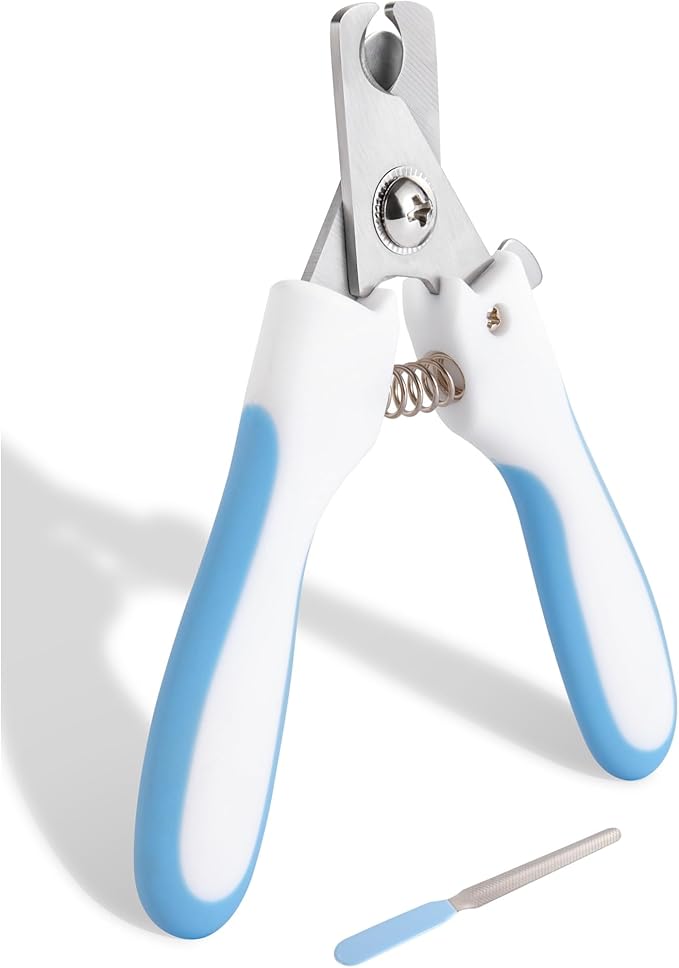 AIXINPET Dog & Cat Nail Clippers and Trimmers - with Free Nail File, Protective Guard to Avoid Over Cutting, Extra Sharp Blade - Suitable for Small to Large Dogs & Cats, Birds and Rabbits (Large)-PurrikoPets