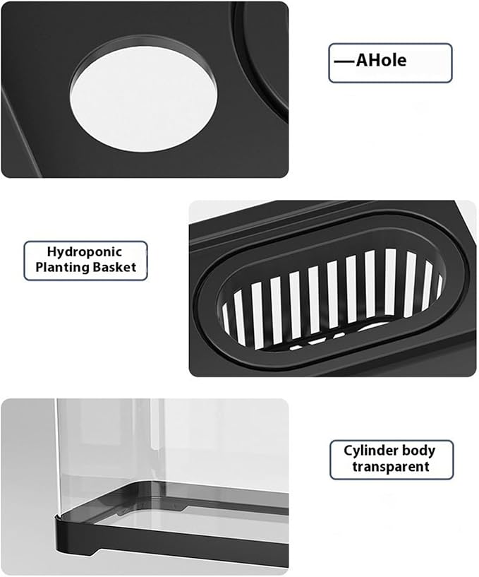 Fish Tank Starter Kit - Small Aquarium | Fish Tank Starter Kit With Filter And Light | Gallon Small Aquarium | Underwater Landscape Decoration, Compact Glass Aquariums Set For Den Living Room Dorm Kid-PurrikoPets