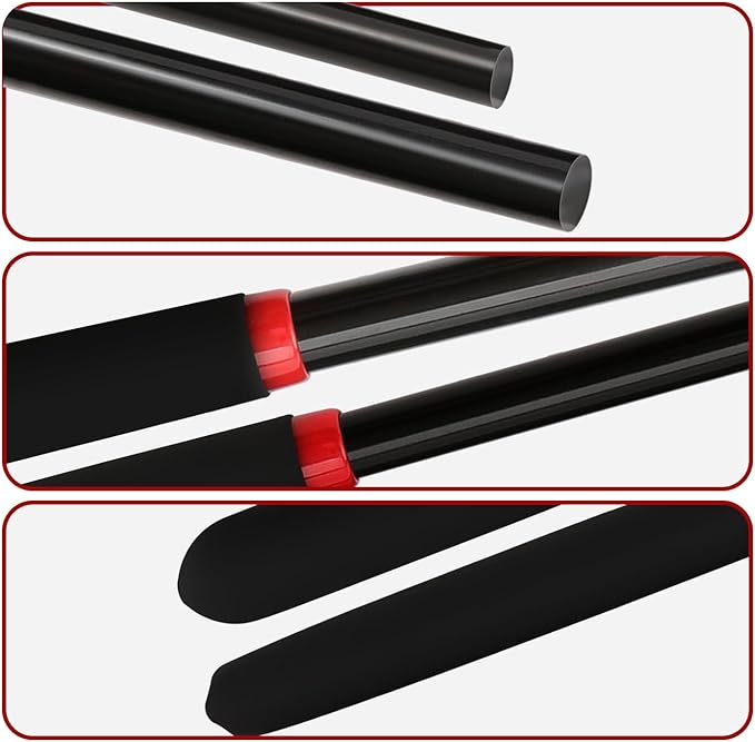 18-inch Horse Riding Crop 2-Piece Set, Black-PurrikoPets