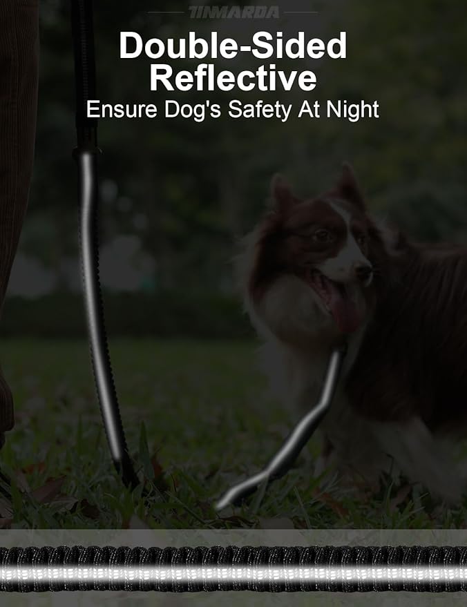 Dog Leashes for Medium Large Dogs Heavy Duty, 4-6FT Shock Absorbing No Pull Dog Leash with Advanced Easy Metal Clip, 2 Comfortable Padded Handles (Coyote Brown)-PurrikoPets