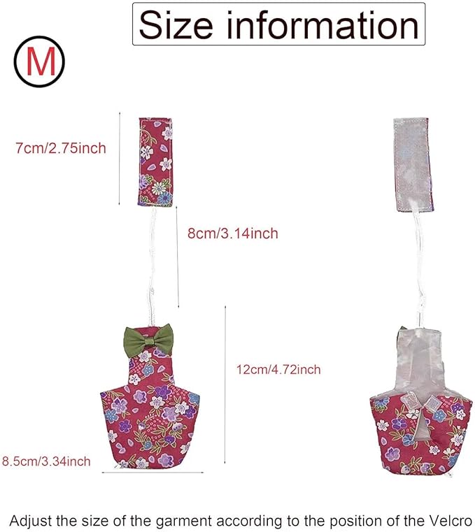 2 PCS Parrot Nappy Clothes Comfort Fit Pink&Balck Parrot Nappy Clothes for Parrots Cockatiels-PurrikoPets