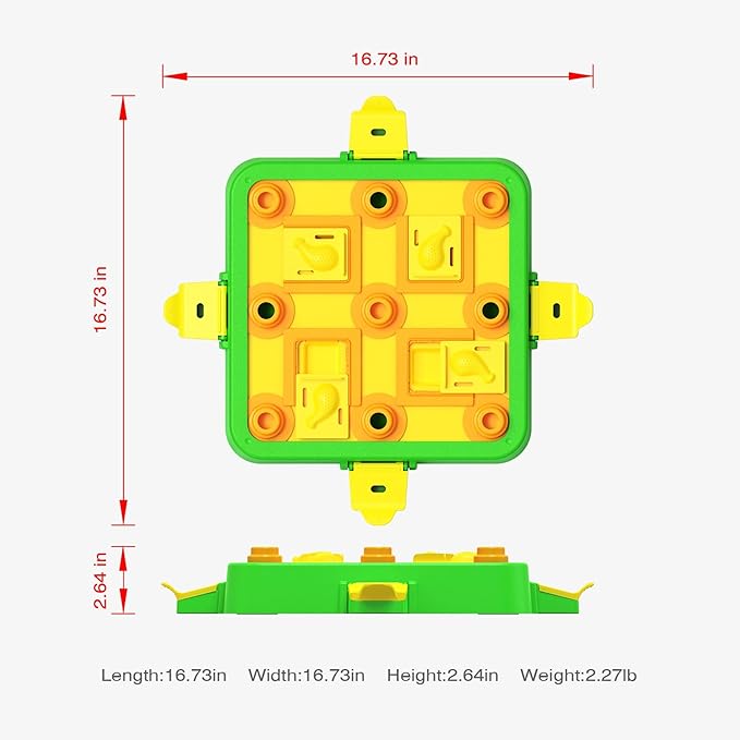 Dog Puzzle Toy Mental Stimulation - Level 3 in 1 Dogs Food Feeder Puzzle, Dog Treat Puzzle Feeder (Advanced-Green Board)-PurrikoPets