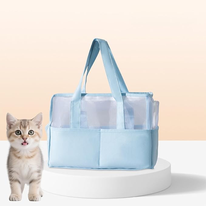 Dog Purse Carrier for Small Dogs Cat Kitty Puppy Rabbit Bunny Dog Cat Bag Carrier for Animals up to 22lbs Soft Sided, Collapsible Pet Carrier Sling for Outing Travel Vet-Sky Blue-PurrikoPets