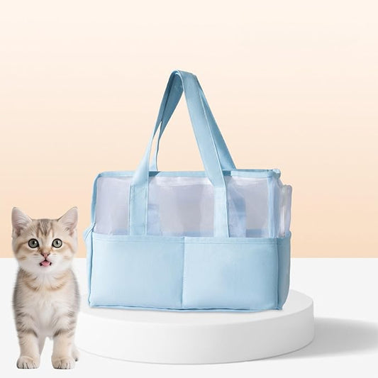 Dog Purse Carrier for Small Dogs Cat Kitty Puppy Rabbit Bunny Dog Cat Bag Carrier for Animals up to 22lbs Soft Sided, Collapsible Pet Carrier Sling for Outing Travel Vet-Sky Blue-PurrikoPets