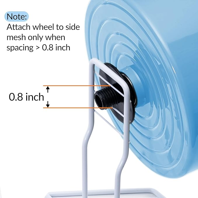 8.4" Silent Hamster Wheel, Non-Slip Track, Exercise, Release Stress, Relieve Anxiety, Adjustable Height Stand, for Syrian Dwarf Hamster, Gerbil, Mice, Other Small Medium Sized Pets, Blue-PurrikoPets