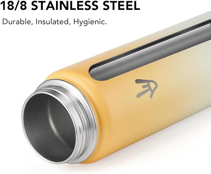 Enerbone 32 oz Insulated Water Bottle, Stainless Steel Bottle with Carrying Strap, Double-Wall Vacuum Insulation Design, Leakproof Sports Bottle with Straw, Keep Drinks Cold or Hot for Hours-PurrikoPets