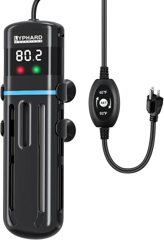 Electronic Aquarium Heater, 500W Small Fish Tank Heater, Adjustable Submersible Heater PID Temperature Control with LED Digital, Water Dry Automatic Shut Off for Fresh Seawater-PurrikoPets