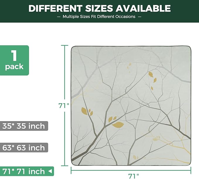 FXW Washable Pee Pads for Dogs, Puppy Pads with Super Absorbent, Specifically Designed for FXW Rollick/Homeplus 32 inch 8 Panels Dog Playpen, 71" Square, Branch, 1 Pack-PurrikoPets