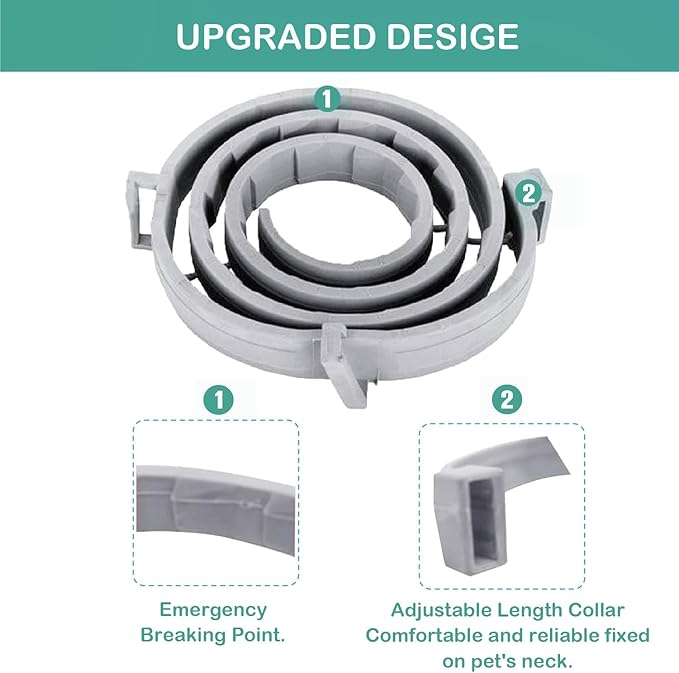 Flea Collar for Dogs, Flea and Tick Prevention for Dogs Collar, Dog Flea and Tick Treatment, 2 Collars, 12 Months Prevention, One Size Fits All-PurrikoPets