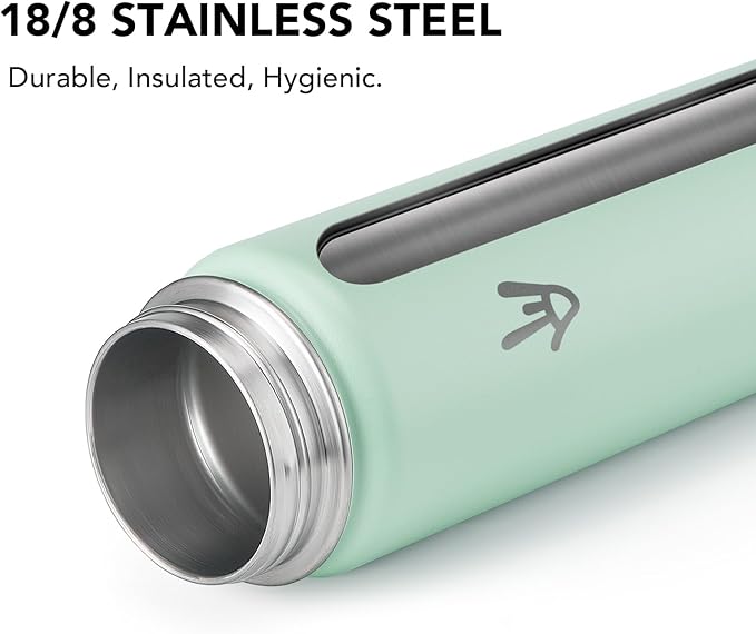 Enerbone 24 oz Insulated Water Bottle, Stainless Steel Bottle with Carrying Strap, Double-Wall Vacuum Insulation Design, Leakproof Sports Bottle with Straw, Keep Drinks Cold or Hot for Hours-PurrikoPets