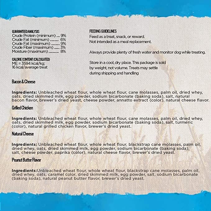 Blue Dog Bakery Natural Dog Treats, Mini Crunch, Assorted Flavors, 16.2oz, 3 Count-PurrikoPets