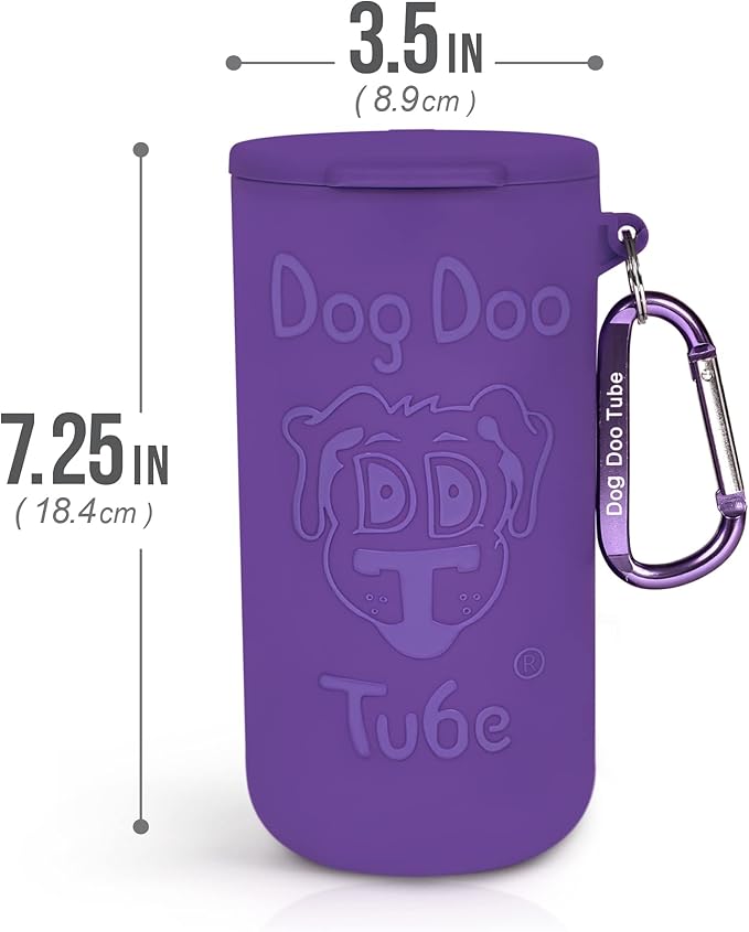 Dog Doo Tube Filled Dog Waste Bag Holders - Reusable Dog Poop Bag Tubes Designed to Keep in Odors and Germs-PurrikoPets
