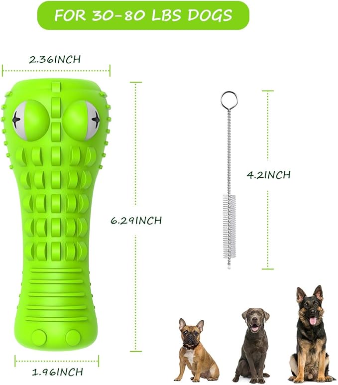 Dog Toys for Aggressive Chewers Large Medium Breed, Indestructible Dog Toothbrush Chew Toys, Squeaky Interactive Tough Extremely Durable, Dogs Toys to Keep Them Busy-PurrikoPets