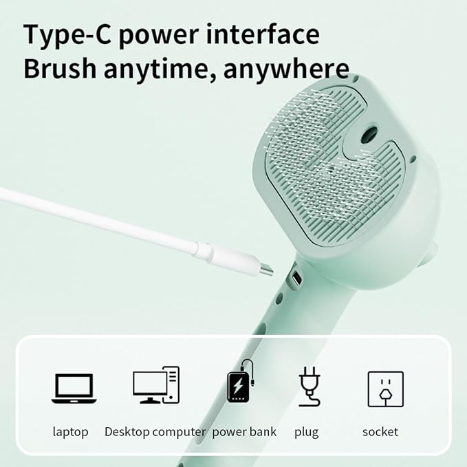 3-in-1 Steam Brush for Cats - Self Cleaning Cat Brush with Anti-Static & Shedding Control, Rechargeable Pet Grooming Tool for Long/Short Hair Cats & Dogs(White)-PurrikoPets