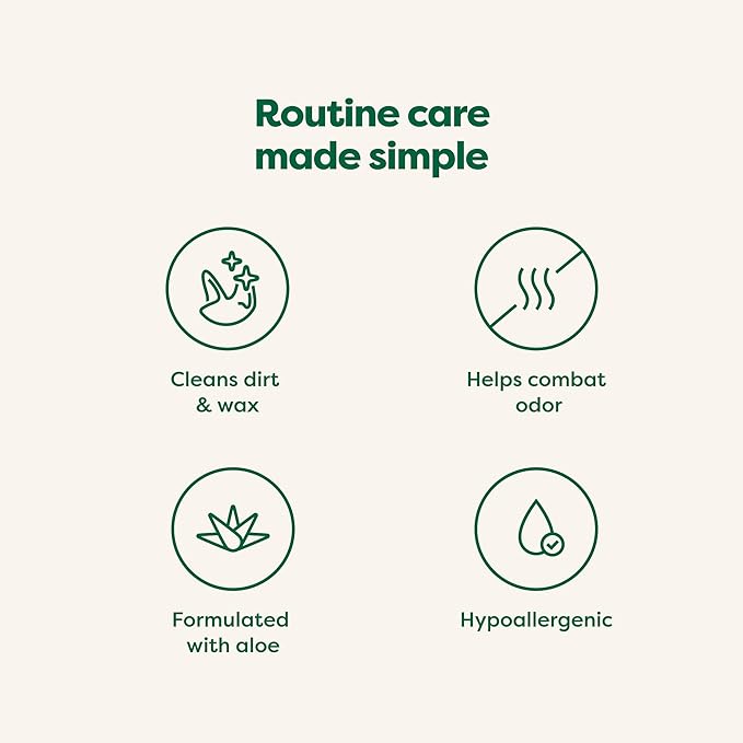 Earth Rated Vet-Developed Pet Ear Wipes, Hypoallergenic Cleaner for Dogs & Cats Ears to Remove Dirt and Wax Build Up, Wild Oat Scent, 70 Count-PurrikoPets