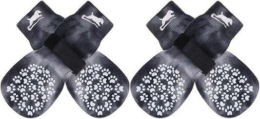 EXPAWLORER Anti Slip Dog Socks to Prevent Licking Paws, Dog Shoes for Hot Pavement, Dog Booties for Small Medium Large Senior Dogs, Traction Control Boots & Paw Protectors for Hardwood Floors-PurrikoPets
